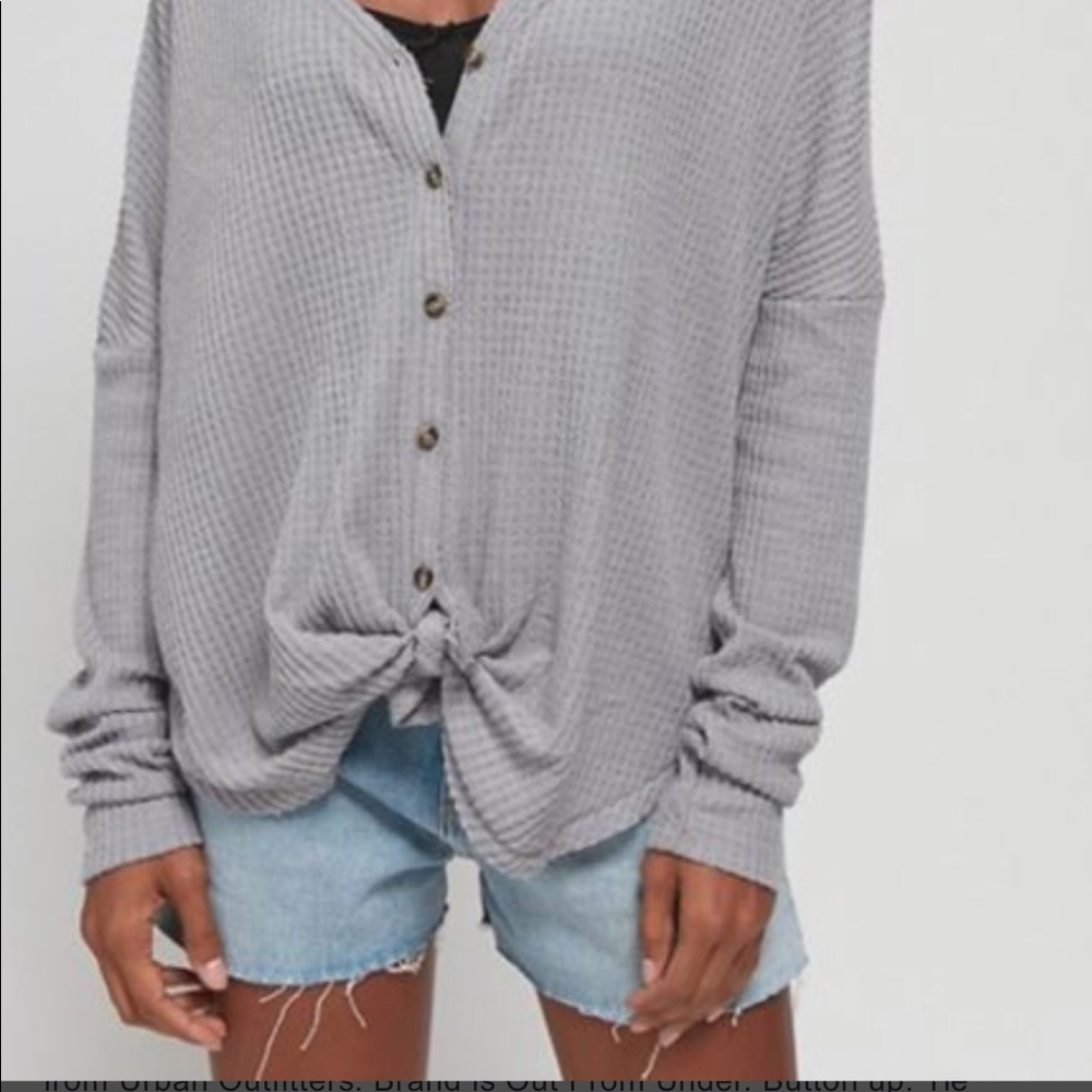 Urban Outfitters Out From Under Grey Thermal Top